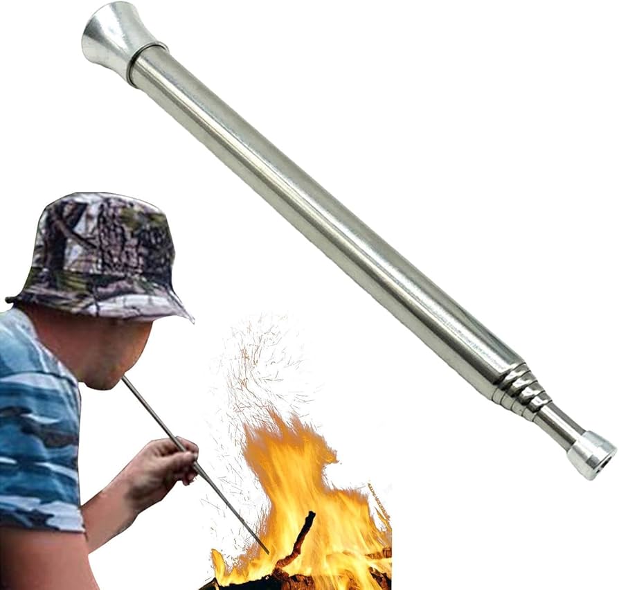 Stainless Steel Fire Starter Blowing Tube